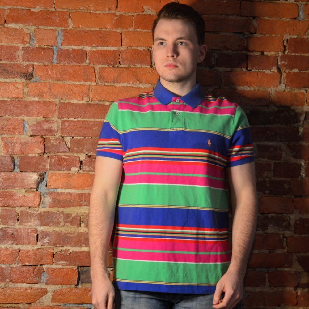 Polo Ralph Lauren Colorful Rainbow Striped Shirt